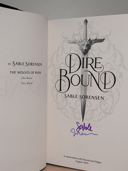 Dire Bound; Fury Bound by Sable Sorensen (Signed First Edition with alternative jacket) - Fialta Books