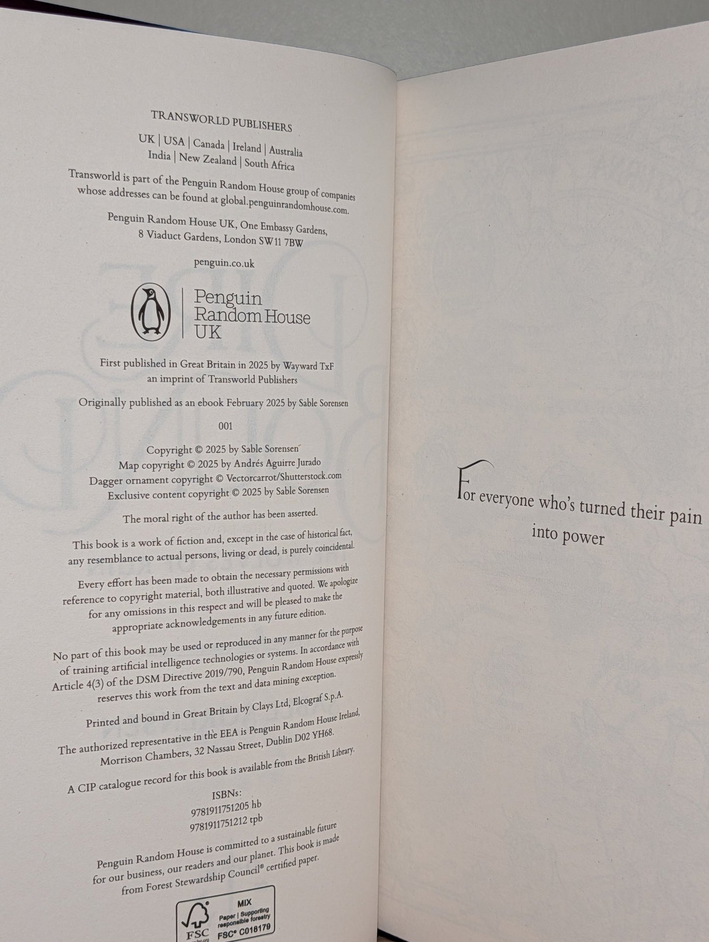 Dire Bound Fury Bound by Sable Sorensen (Signed First Edition with sprayed edges) - Fialta Books