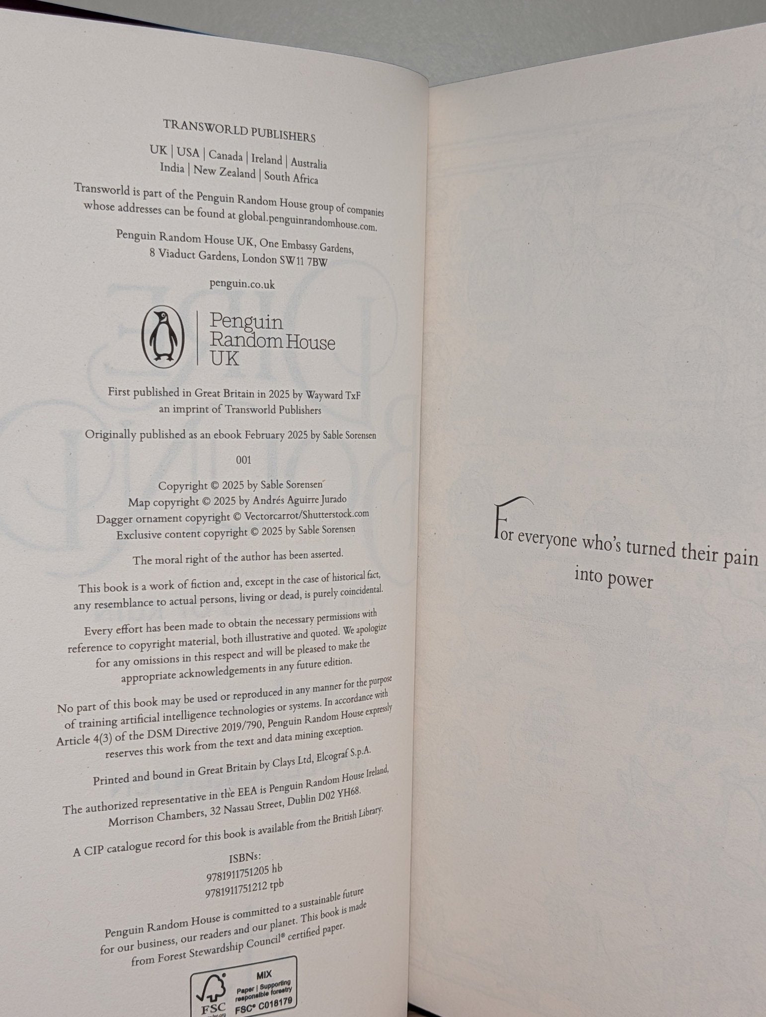 Dire Bound Fury Bound by Sable Sorensen (Signed First Edition with sprayed edges) - Fialta Books