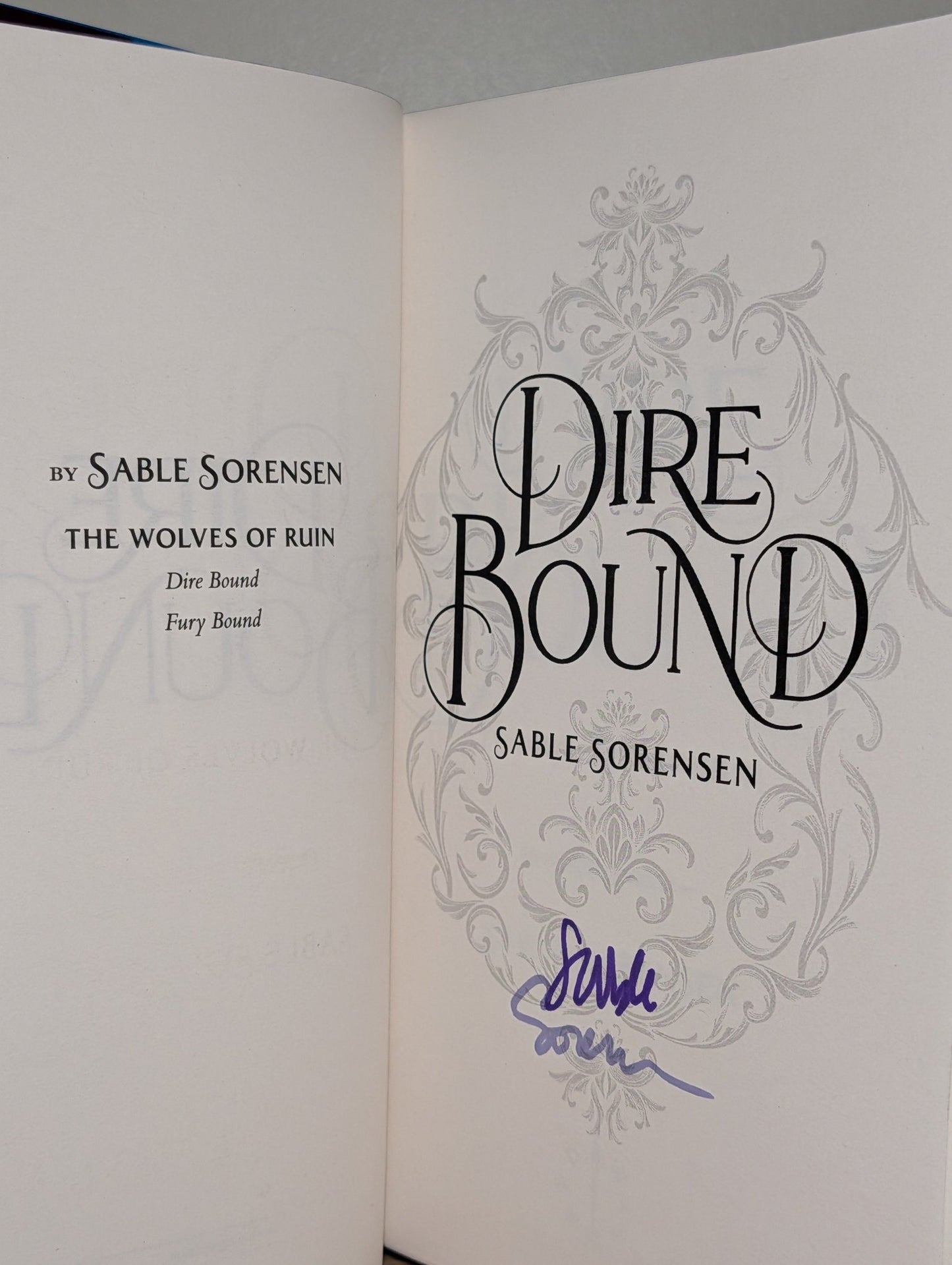Dire Bound Fury Bound by Sable Sorensen (Signed First Edition with sprayed edges) - Fialta Books