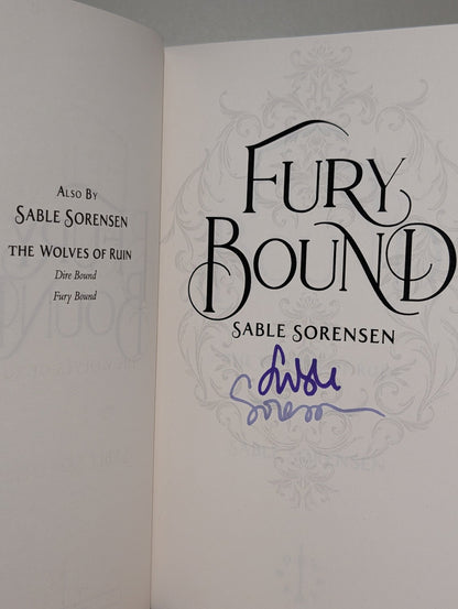Dire Bound Fury Bound by Sable Sorensen (Signed First Edition with sprayed edges) - Fialta Books