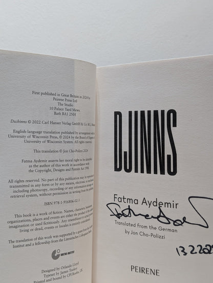Djinns by Fatma Aydemir (Signed First Edition) - Fialta Books