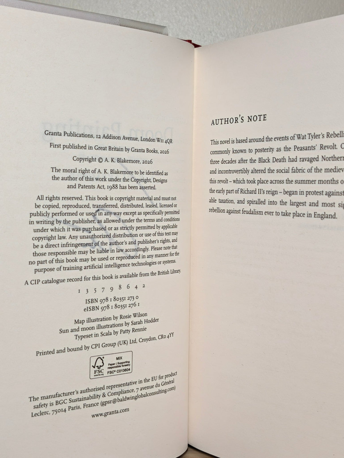 Doom Painting by A. K. Blakemore (Signed First Edition with sprayed edges) - Fialta Books