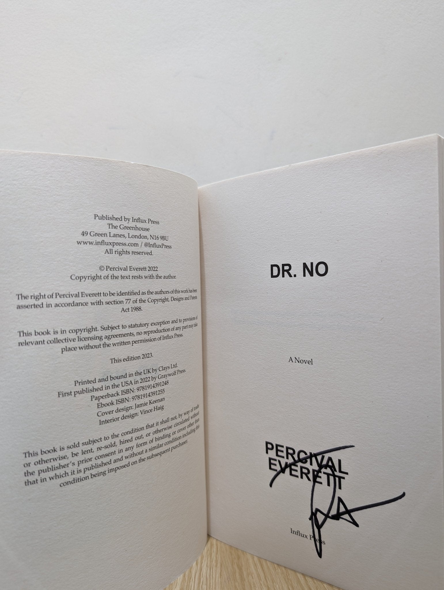 Dr. No by Percival Everett (Signed UK First Edition) - Fialta Books