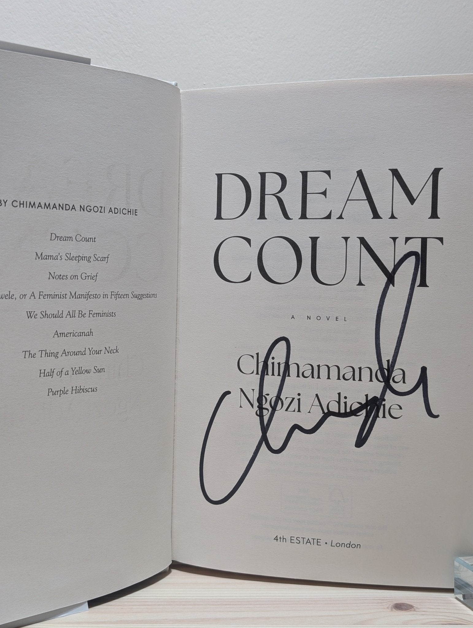 Dream Count by Chimamanda Ngozi Adichie (Signed First Edition) - Fialta Books