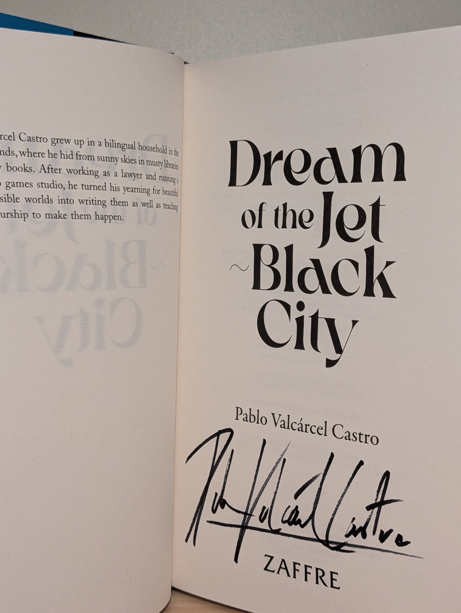 Dream of the Jet - Black City by Pablo Valcarcel Castro (Signed First Edition) - Fialta Books