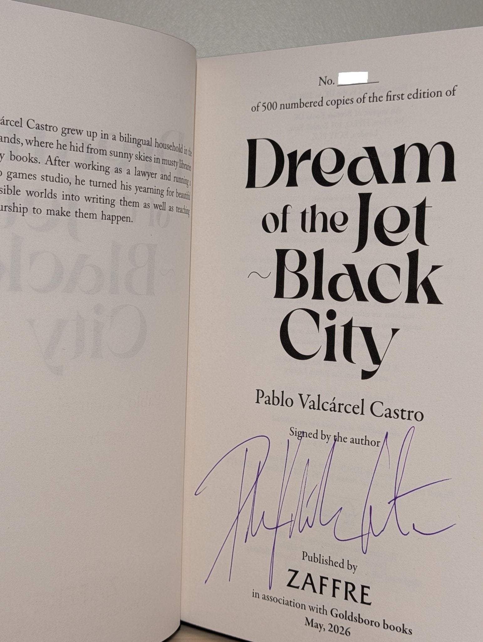 Dream of the Jet - Black City by Pablo Valcarcel Castro (Signed Numbered with sprayed edges) - Fialta Books