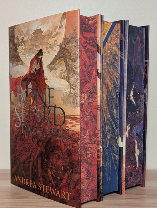 Drowning Empire Series: Bone Shard Daughter; Bone Shard Emperor; Bone Shard War by Andrea Stewart (Deluxe Edition with sprayed edges) - Fialta Books