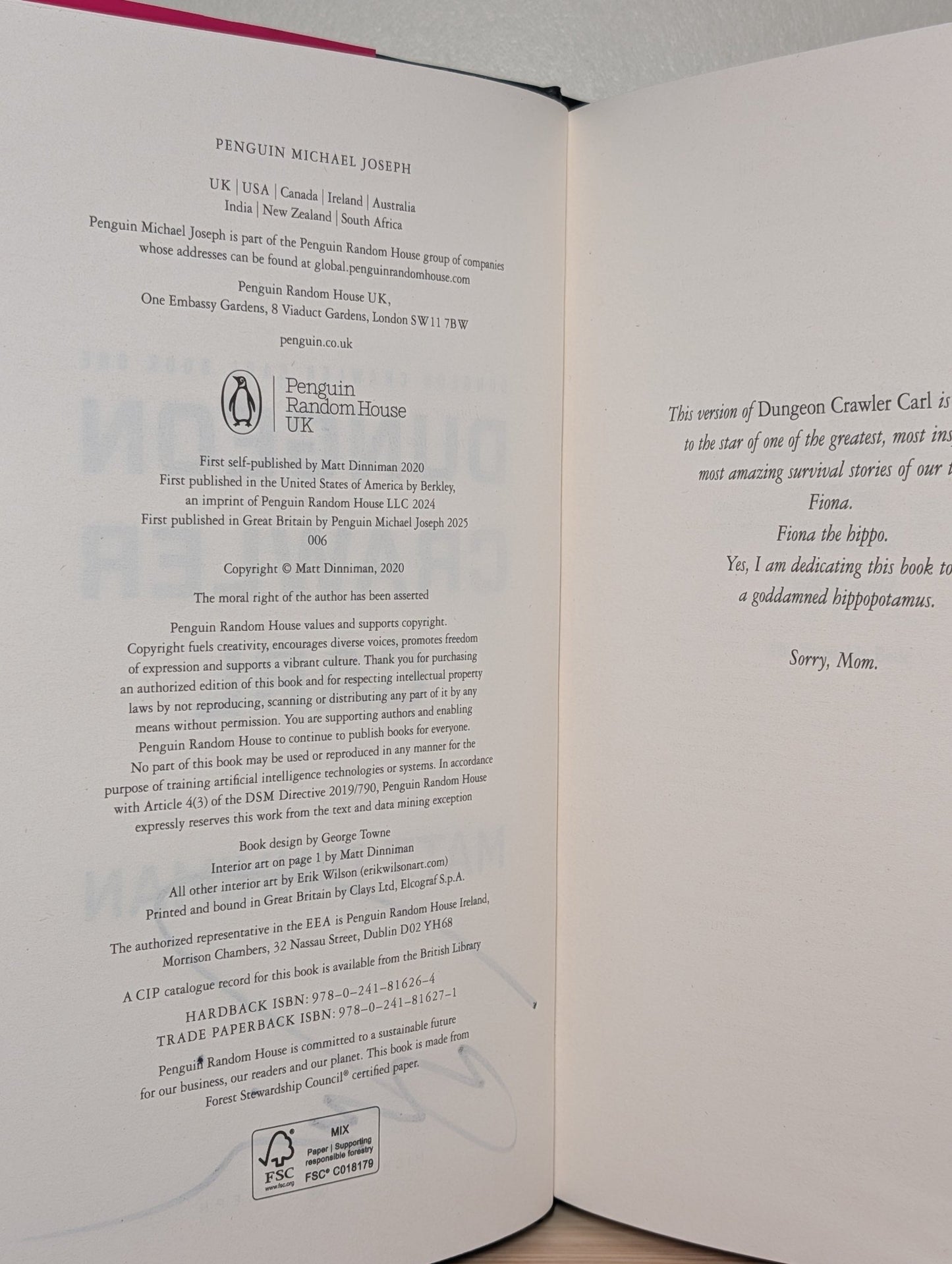 Dungeon Crawler Carl by Matt Dinniman (Signed) - Fialta Books