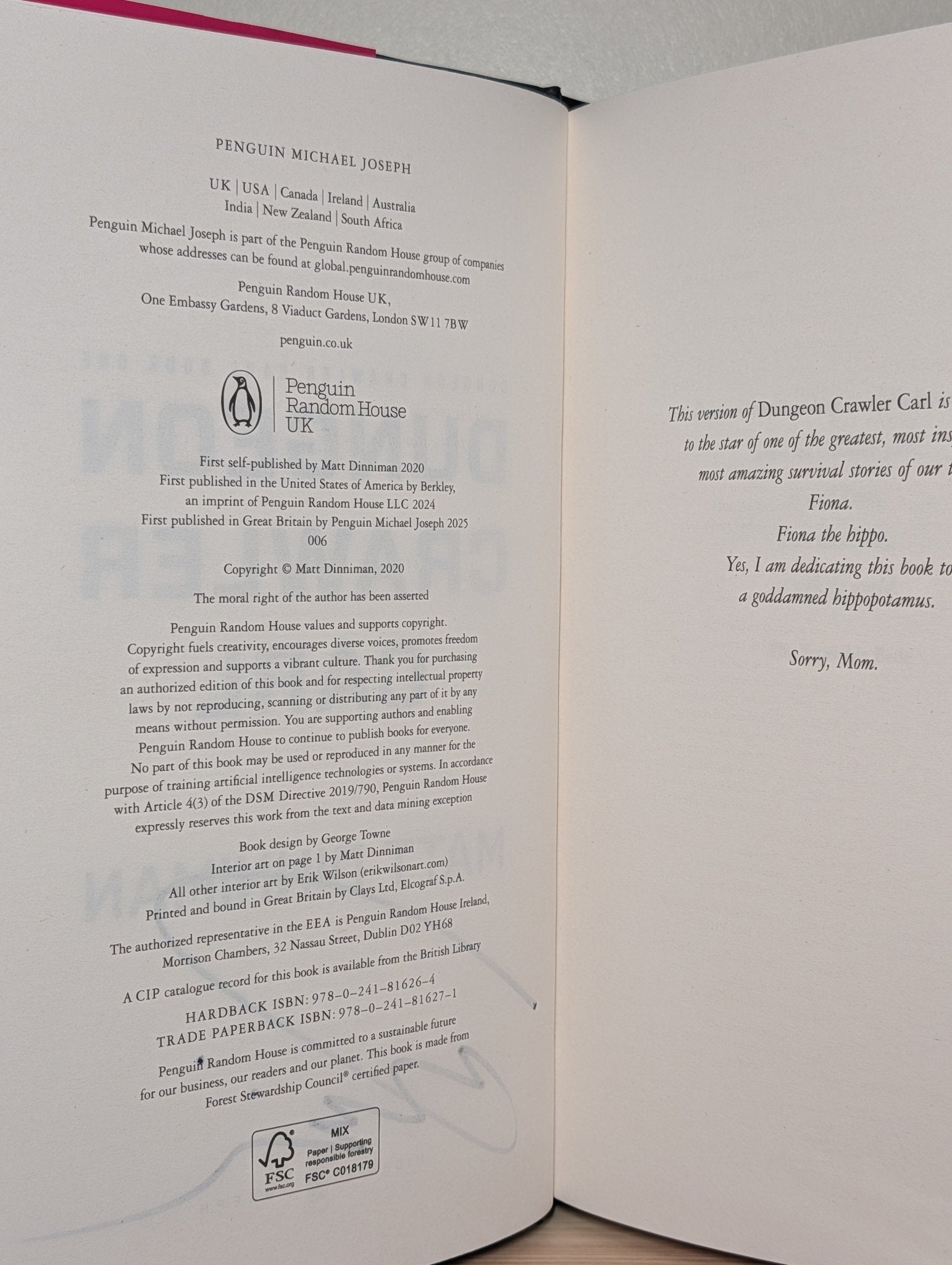 Dungeon Crawler Carl by Matt Dinniman (Signed) - Fialta Books