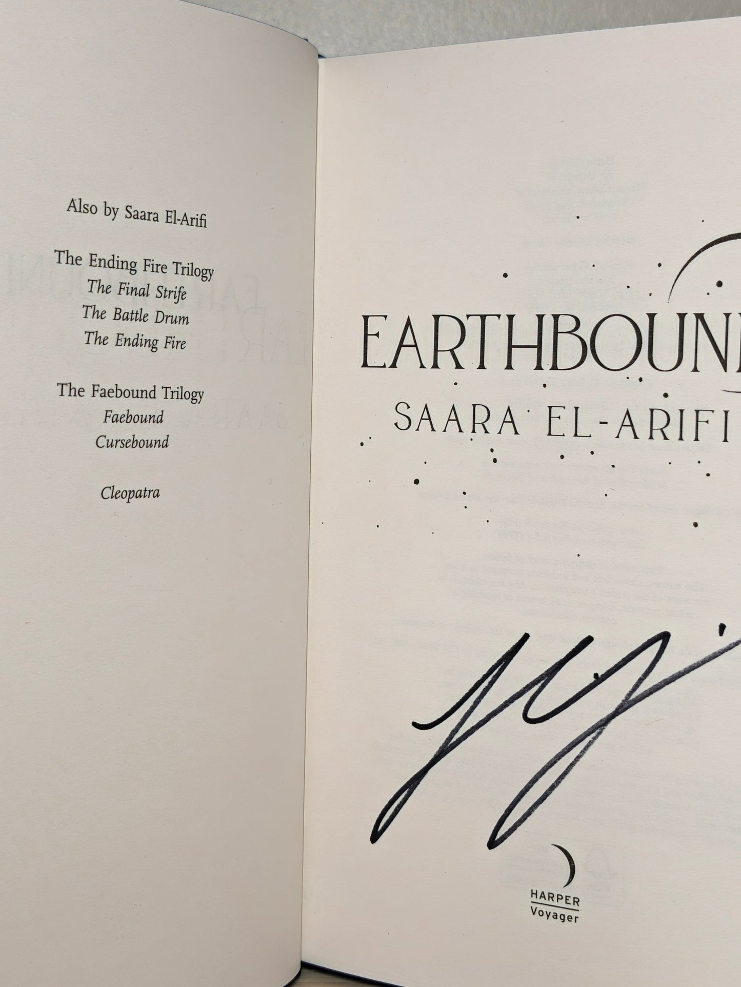 Earthbound by Saara El-Arifi (Signed First Edition with sprayed edges) - Fialta Books
