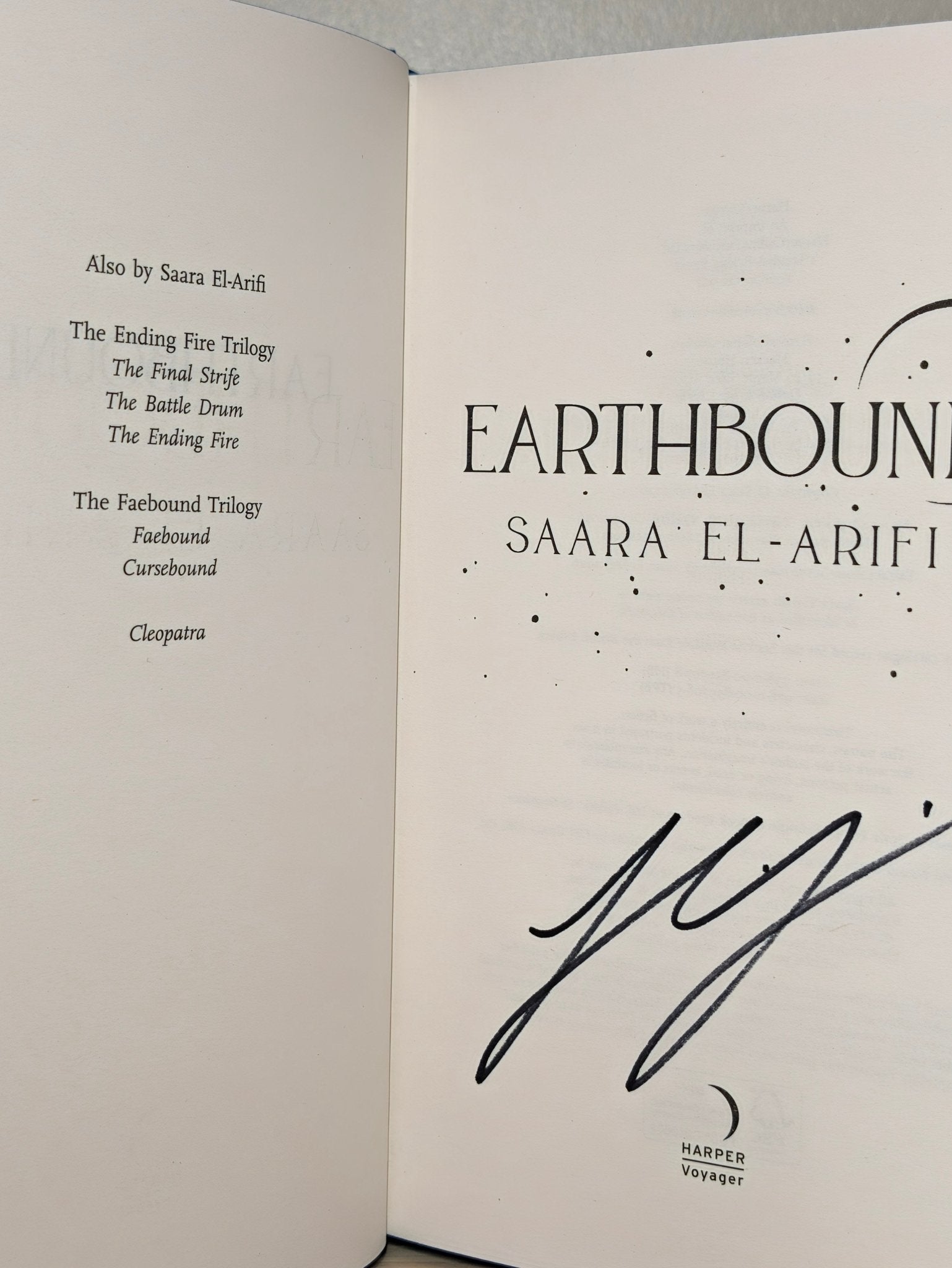 Earthbound by Saara El-Arifi (Signed First Edition with sprayed edges) - Fialta Books