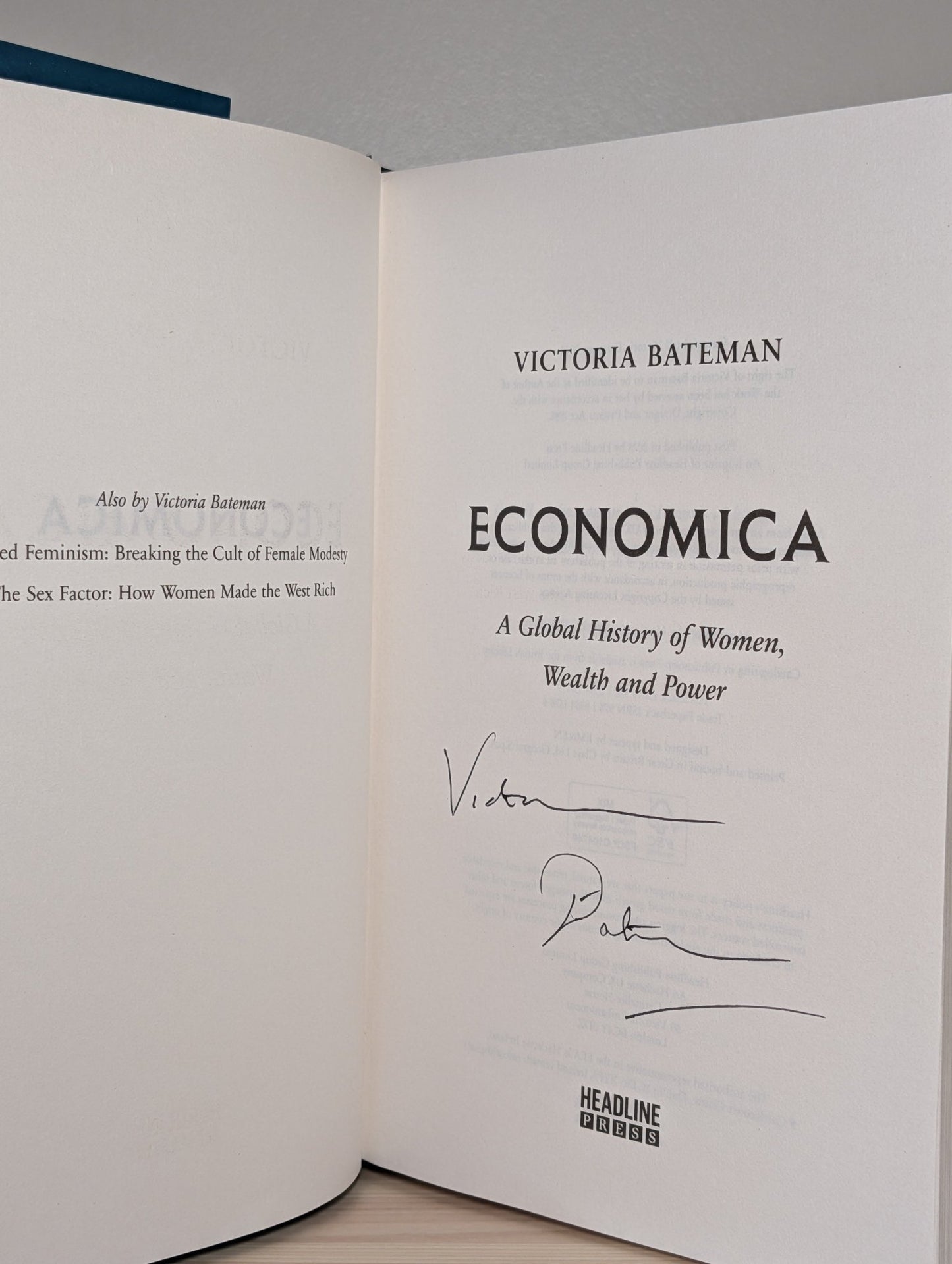 Economica: A global history of women, wealth and power by Victoria Bateman (Signed First Edition) - Fialta Books