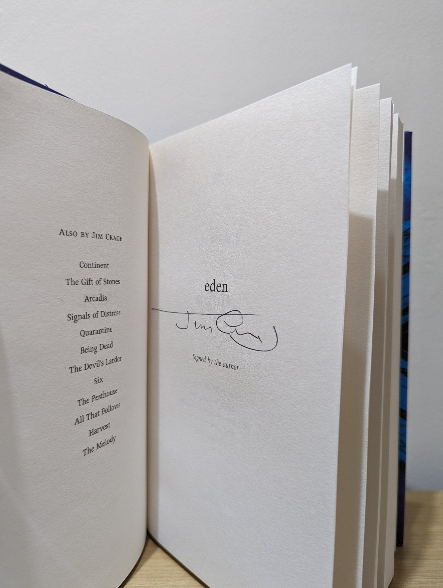 eden by Jim Crace by Jim Crace (Signed First Edition) - Fialta Books