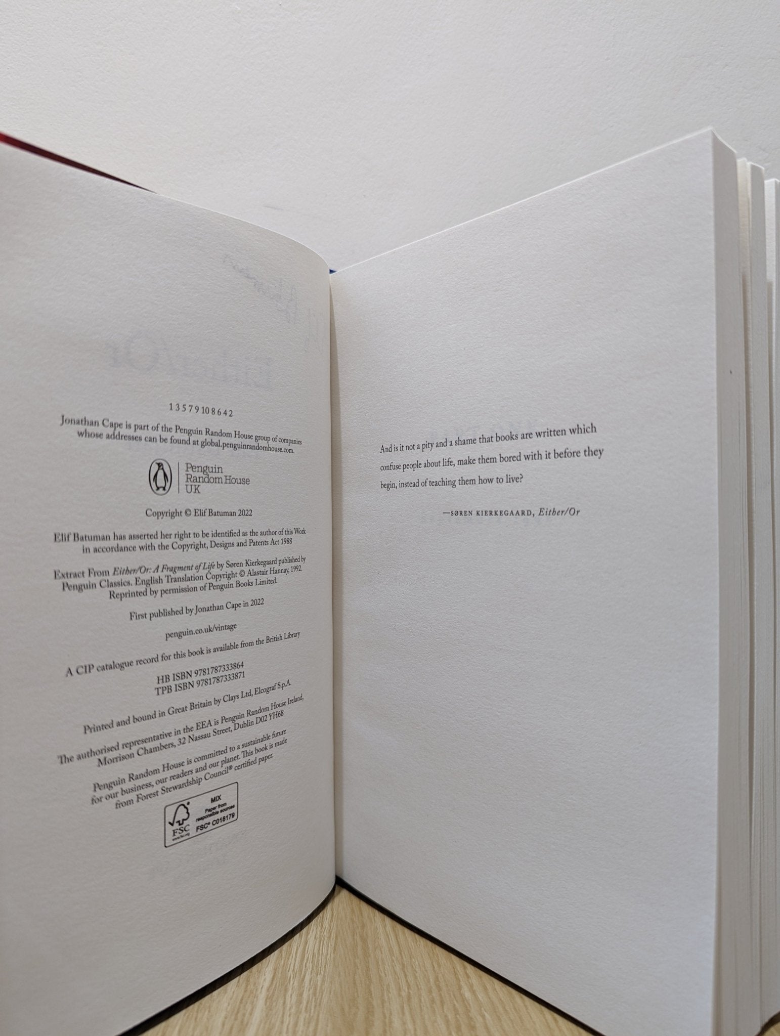 Either/Or by Elif Batuman (Signed First Edition) - Fialta Books