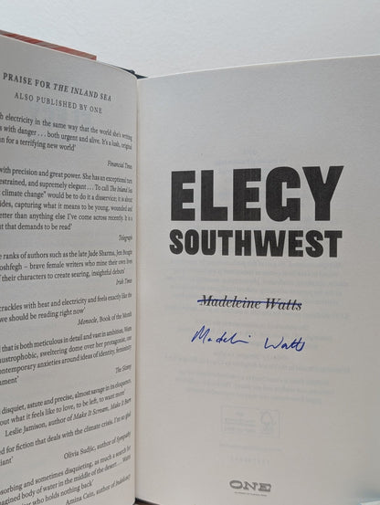 Elegy, Southwest by Madeleine Watts (Signed First Edition) - Fialta Books