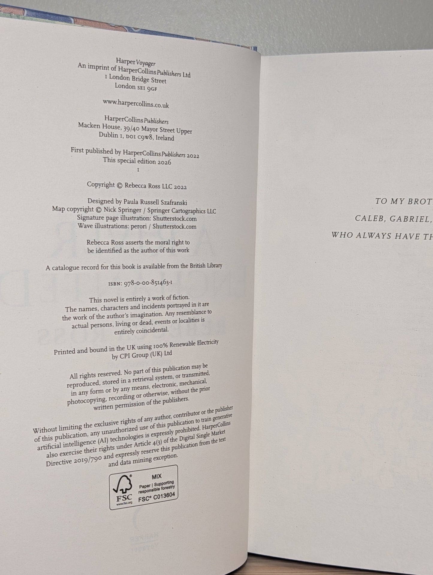 Elements of Cadence: River Enchanted; Fire Endless by Rebecca Ross (Signed with sprayed edges) - Fialta Books