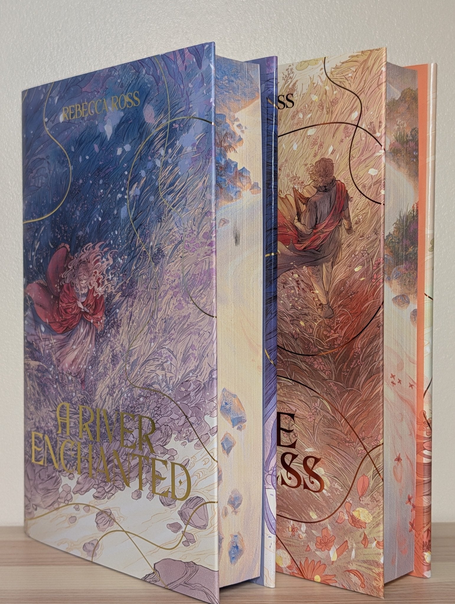Elements of Cadence: River Enchanted; Fire Endless by Rebecca Ross (Signed with sprayed edges) - Fialta Books