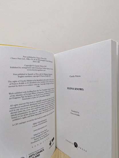 Elena Knows by Claudia Pineiro (Signed) - Fialta Books