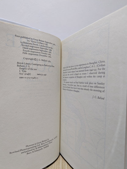 Empire of the Sun by J G Ballard - Fialta Books