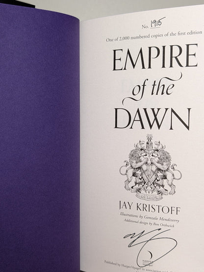 Empire of Vampire; Empire of Damned; Empire of Dawn by Jay Kristoff (Signed Numbered with sprayed edges) - Fialta Books