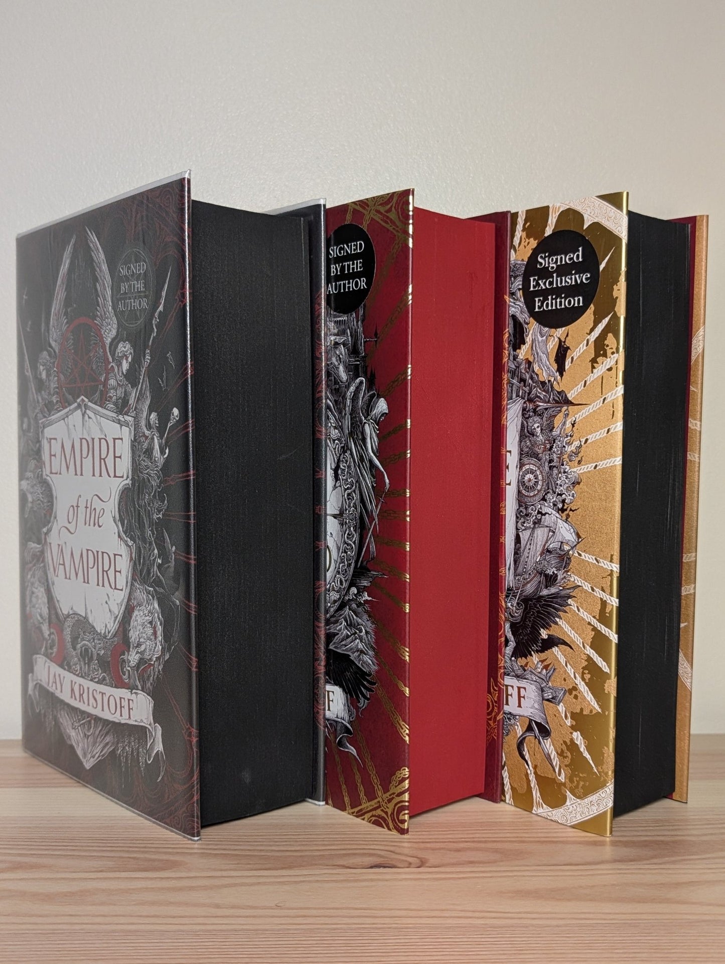Empire of Vampire; Empire of Damned; Empire of Dawn by Jay Kristoff (Signed with sprayed edges) - Fialta Books