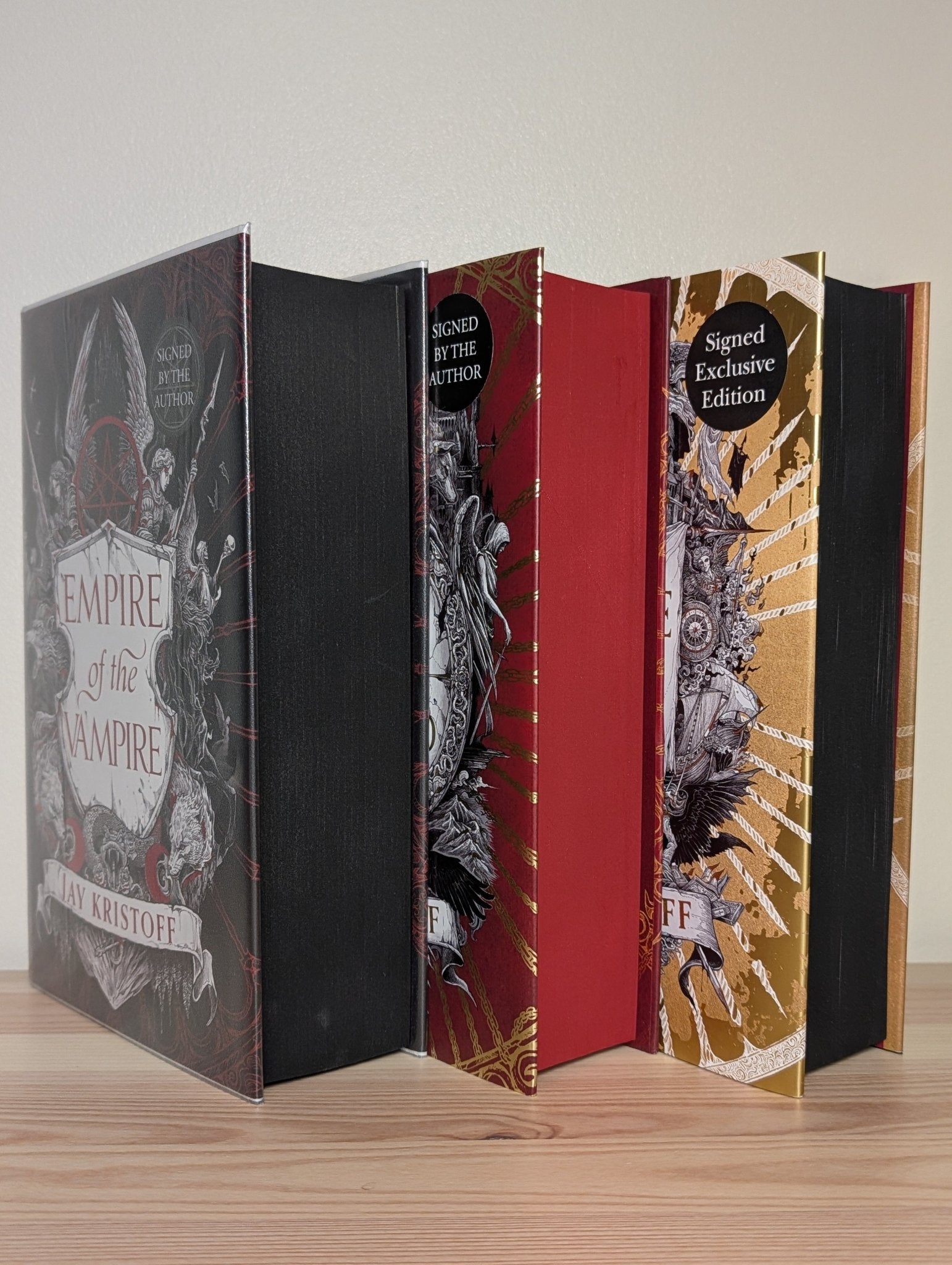 Empire of Vampire; Empire of Damned; Empire of Dawn by Jay Kristoff (Signed with sprayed edges) - Fialta Books