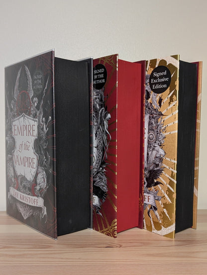 Empire of Vampire; Empire of Damned; Empire of Dawn by Jay Kristoff (Signed with sprayed edges) - Fialta Books