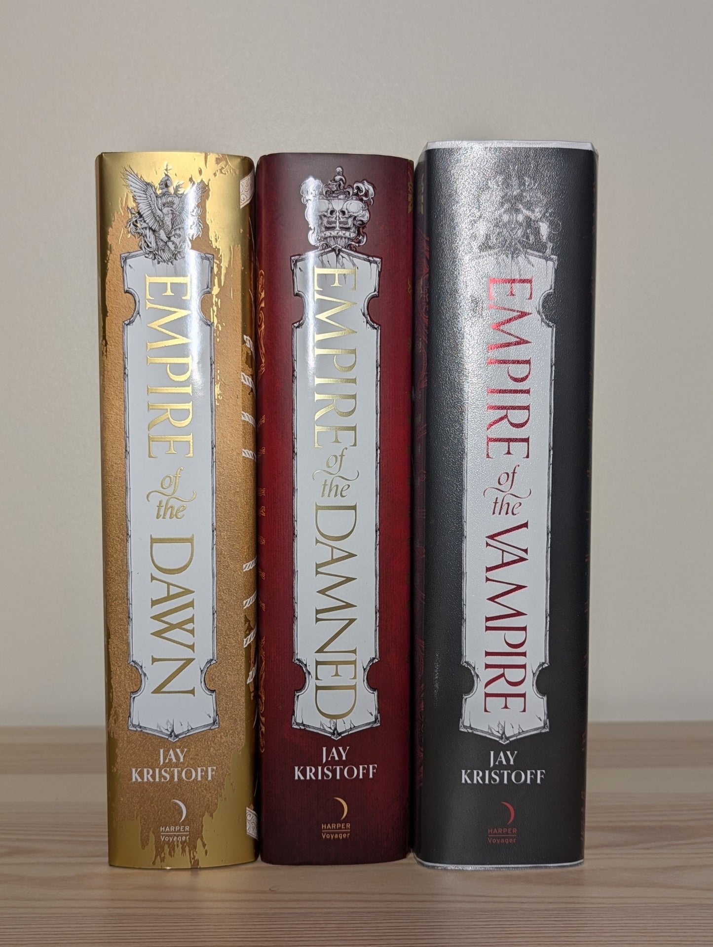 Empire of Vampire; Empire of Damned; Empire of Dawn by Jay Kristoff (Signed with sprayed edges) - Fialta Books