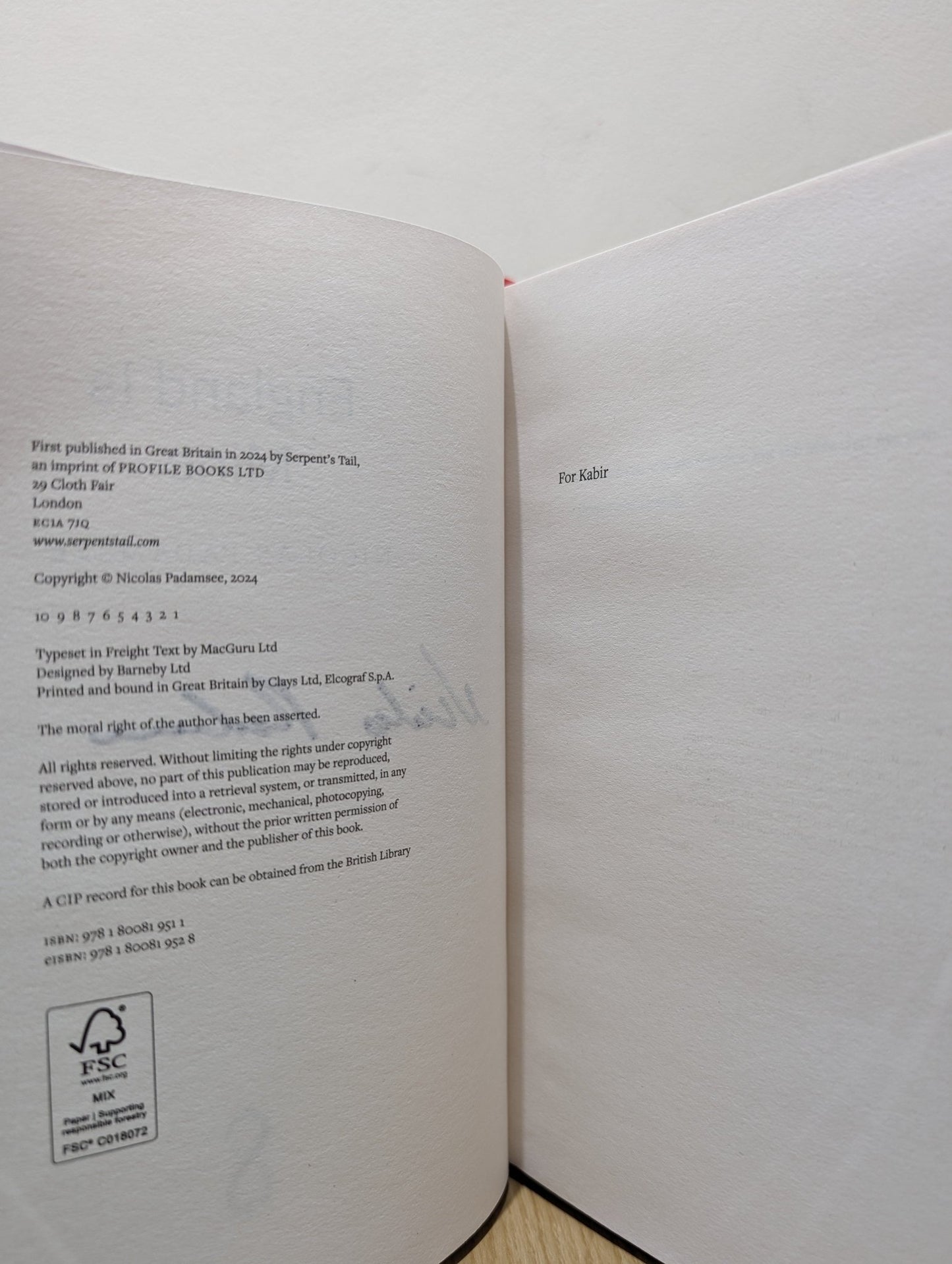 England is Mine by Nicolas Padamsee (Signed First Edition) - Fialta Books
