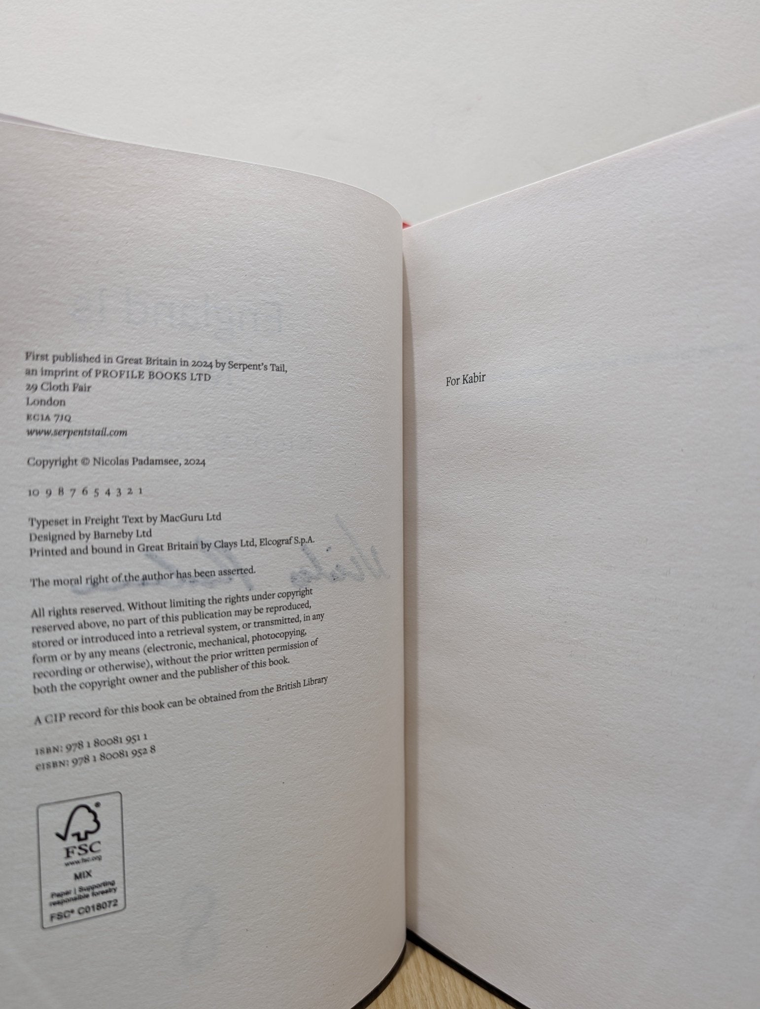 England is Mine by Nicolas Padamsee (Signed First Edition) - Fialta Books