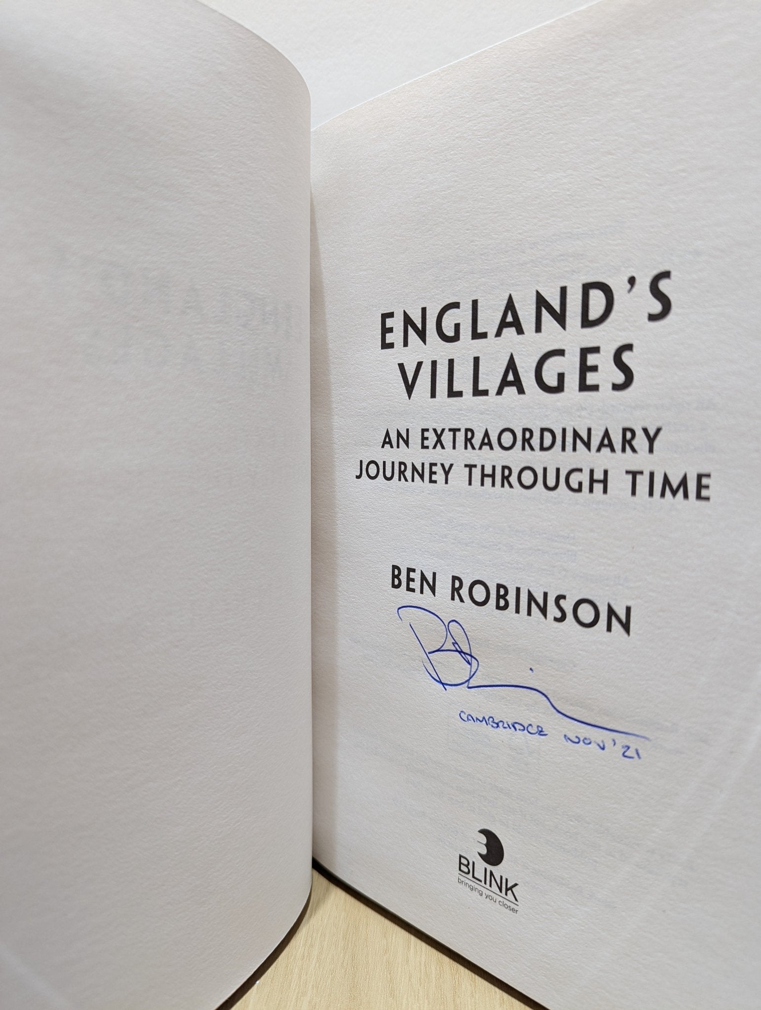 England's Villages: An Extraordinary Journey Through Time by Ben Robinson (Signed First Edition) - Fialta Books