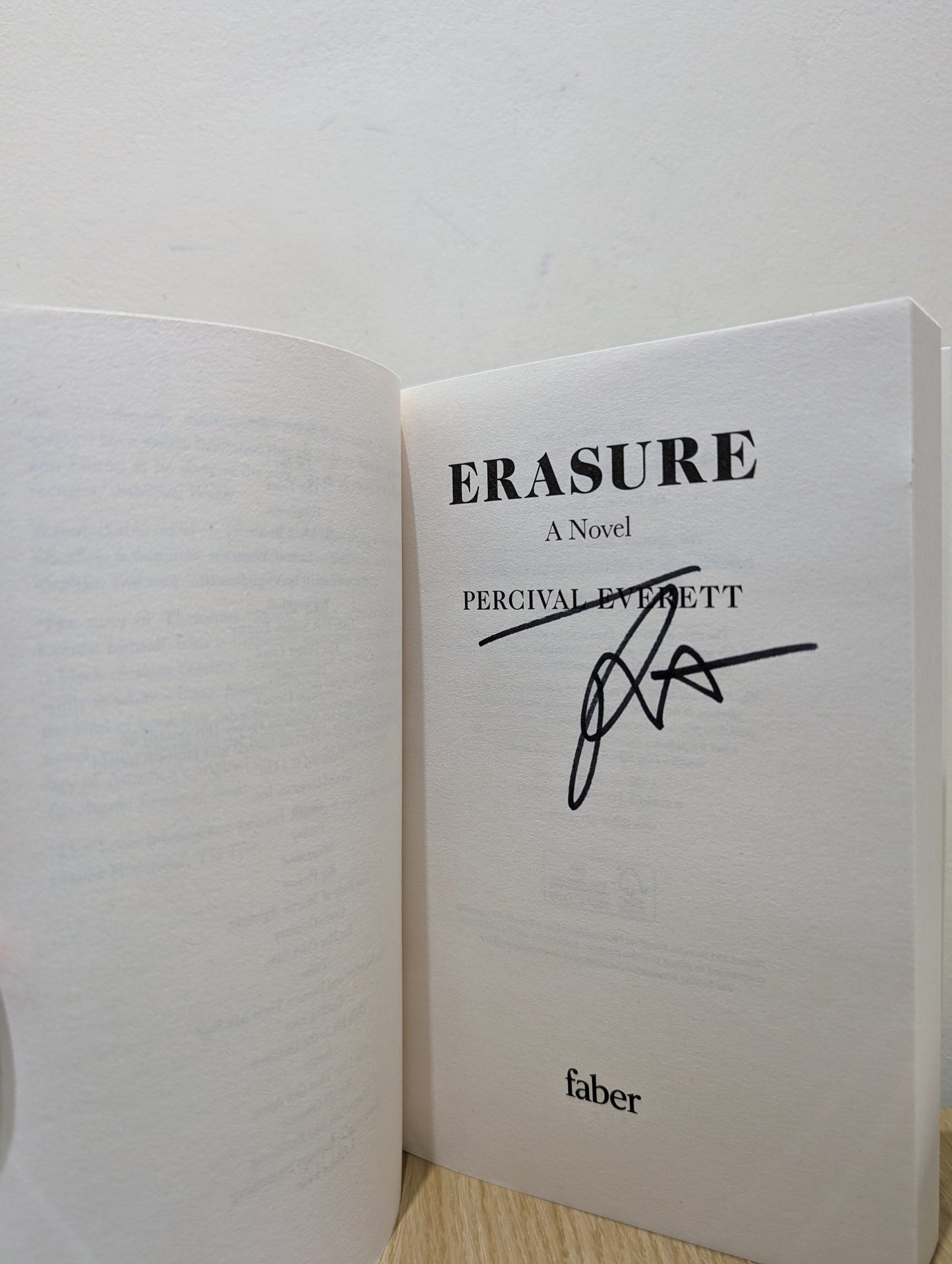 Erasure by Percival Everett (Signed) - Fialta Books