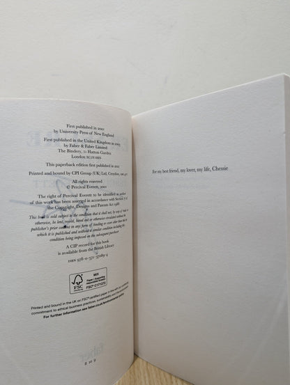 Erasure by Percival Everett (Signed) - Fialta Books