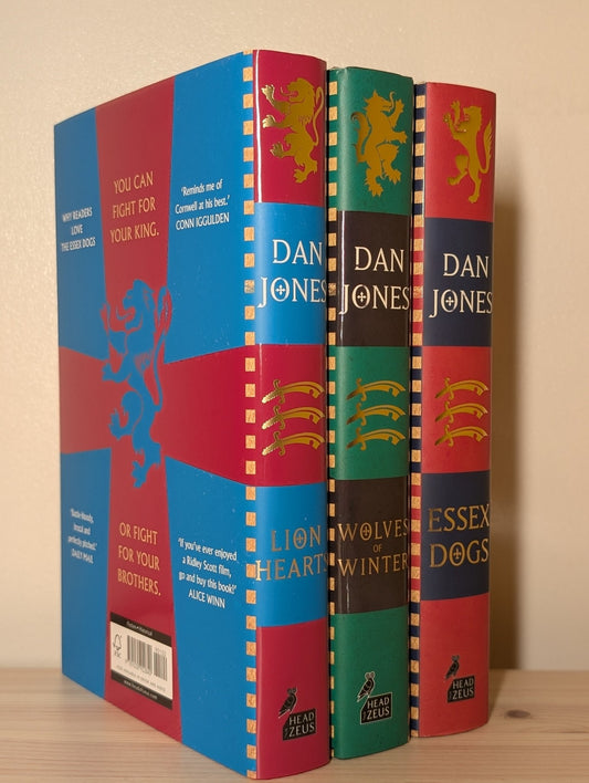 Essex Dogs; Wolves of Winter; Lion Hearts by Dan Jones (Signed Set with sprayed edges) - Fialta Books