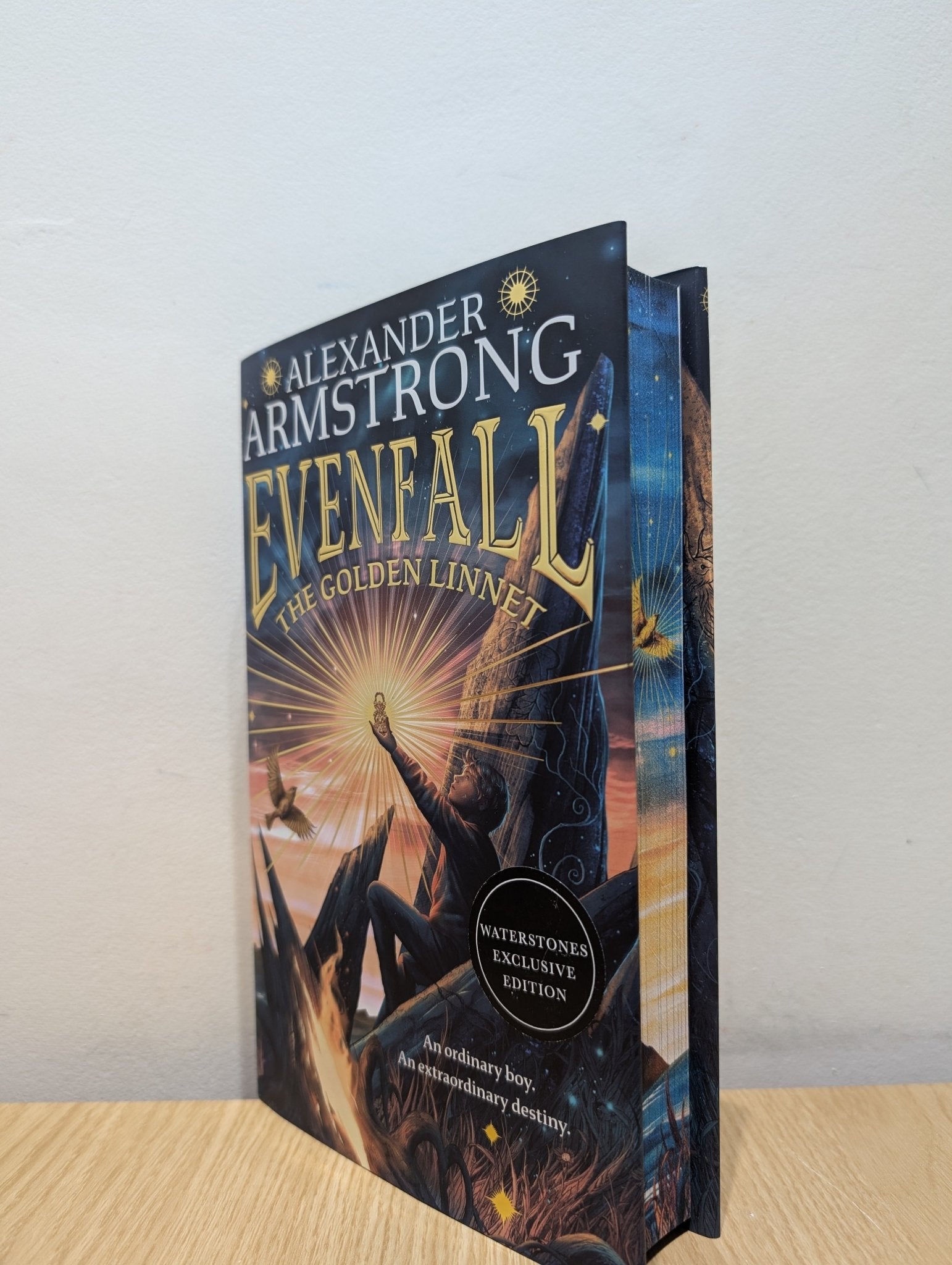 Evenfall: The Golden Linnet by Alexander Armstrong (Signed First Edition with sprayed edges) - Fialta Books