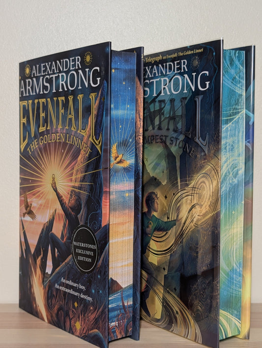 Evenfall: The Golden Linnet; Tempest Stone by Alexander Armstrong (Signed First Edition with sprayed edges) - Fialta Books