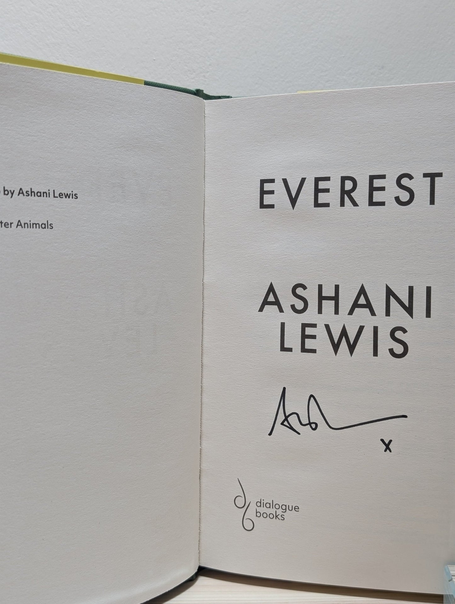 Everest by Ashani Lewis (Signed First Edition) - Fialta Books