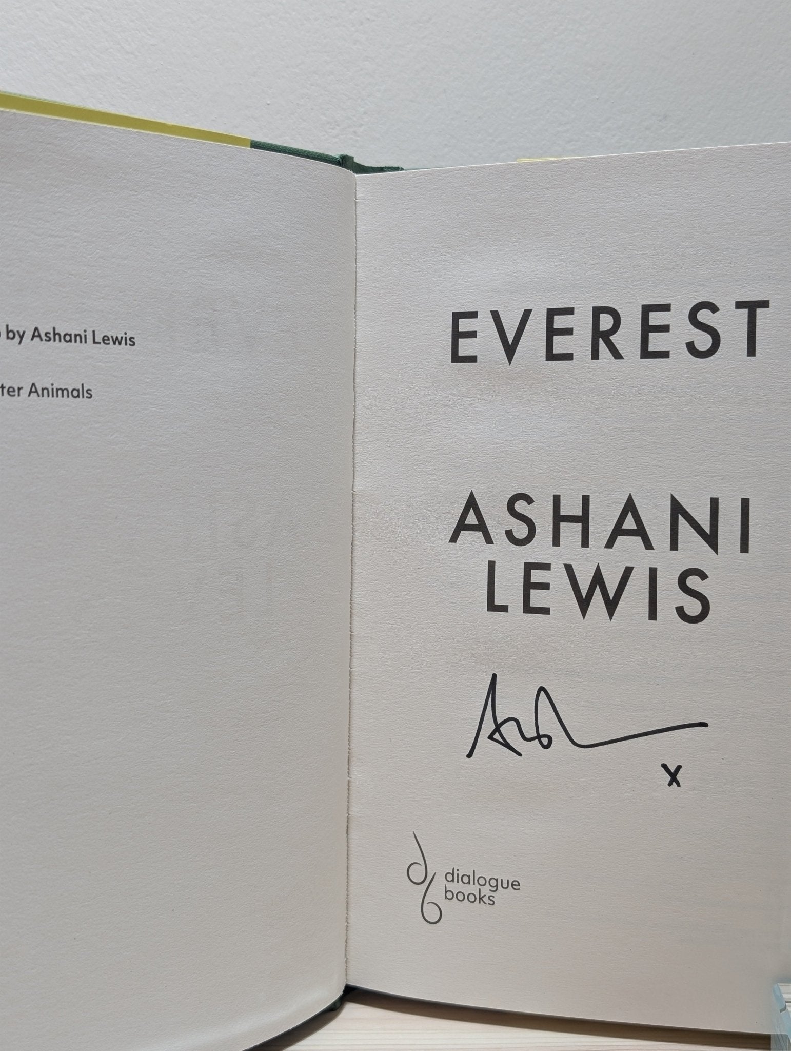 Everest by Ashani Lewis (Signed First Edition) - Fialta Books