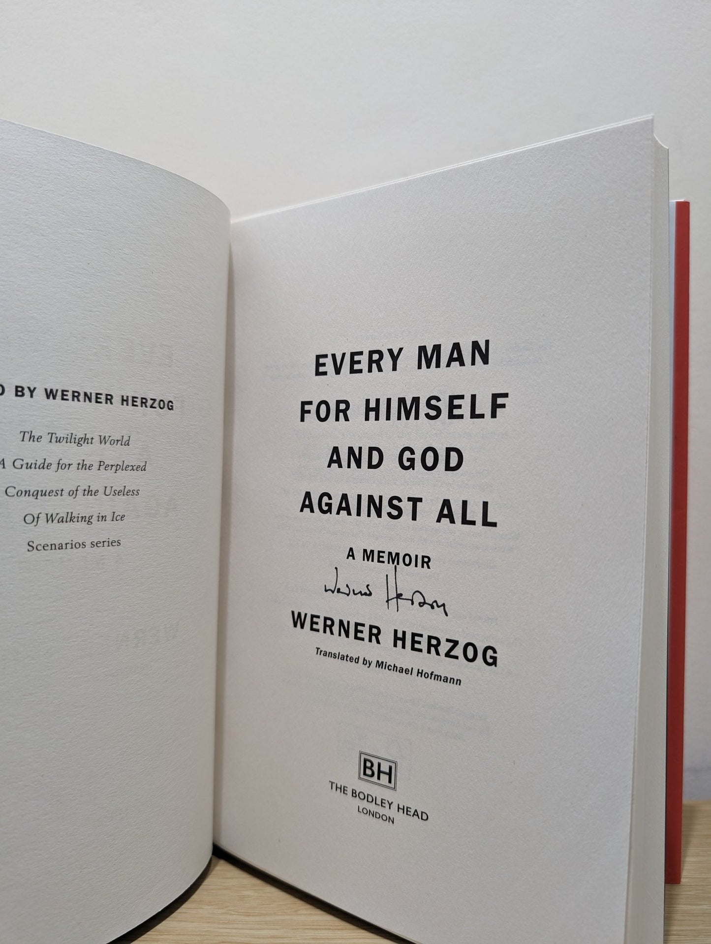 Every Man for Himself and God against All: A Memoir by Werner Herzog (Signed First Edition) - Fialta Books