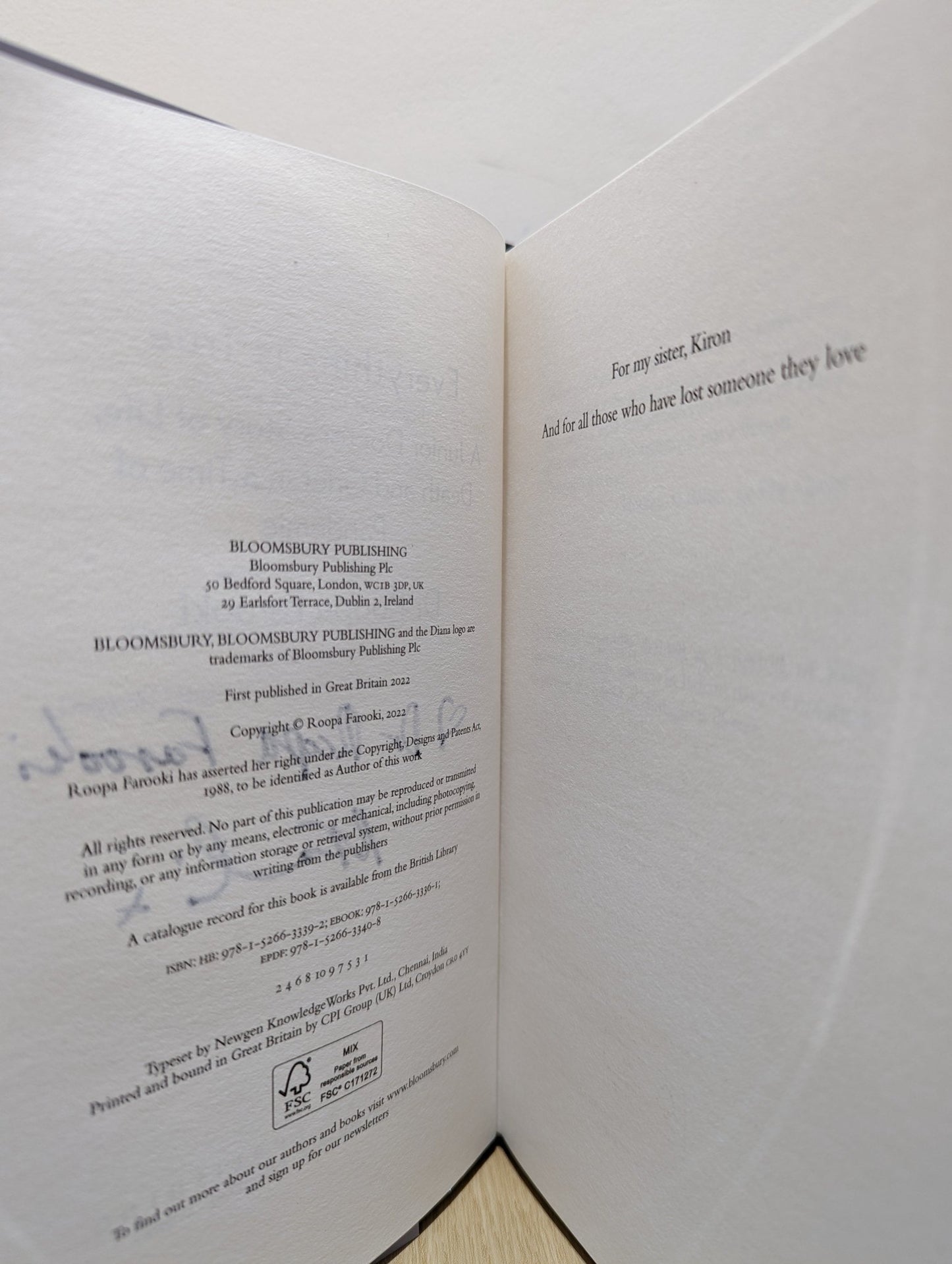 Everything is True by Dr Roopa Farooki (Signed First Edition) - Fialta Books