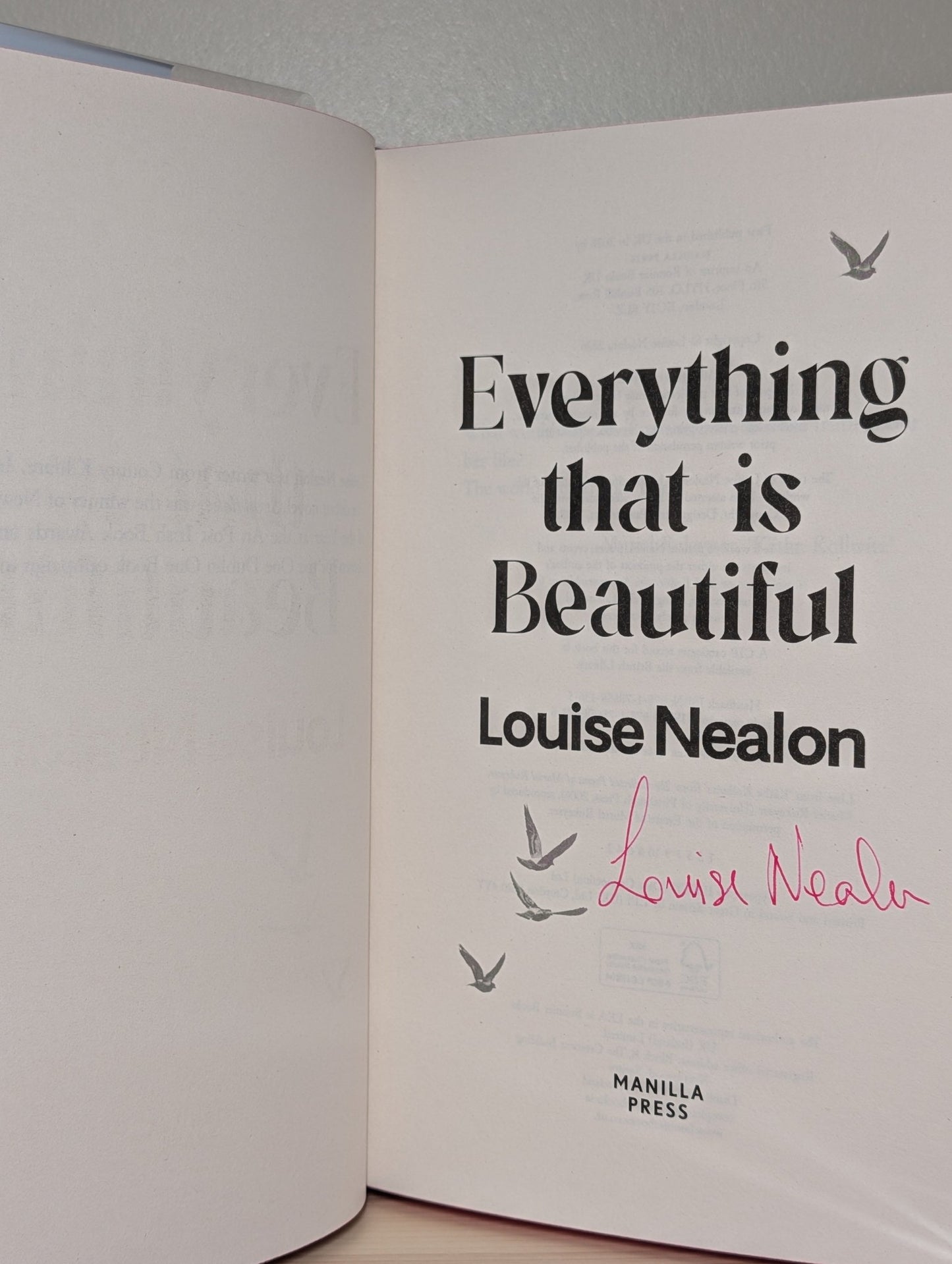 Everything That Is Beautiful by Louise Nealon (Signed First Edition with sprayed edges) - Fialta Books