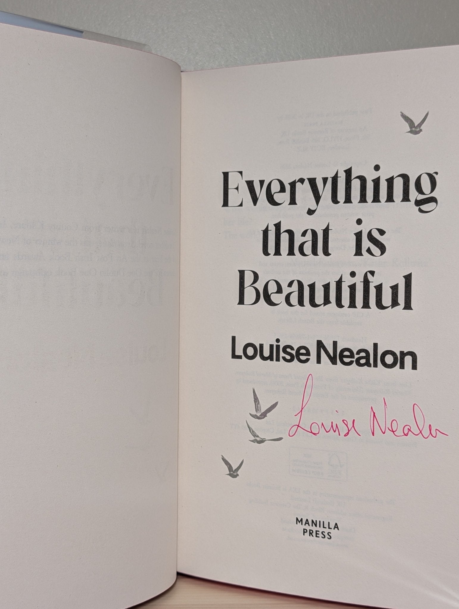 Everything That Is Beautiful by Louise Nealon (Signed First Edition with sprayed edges) - Fialta Books