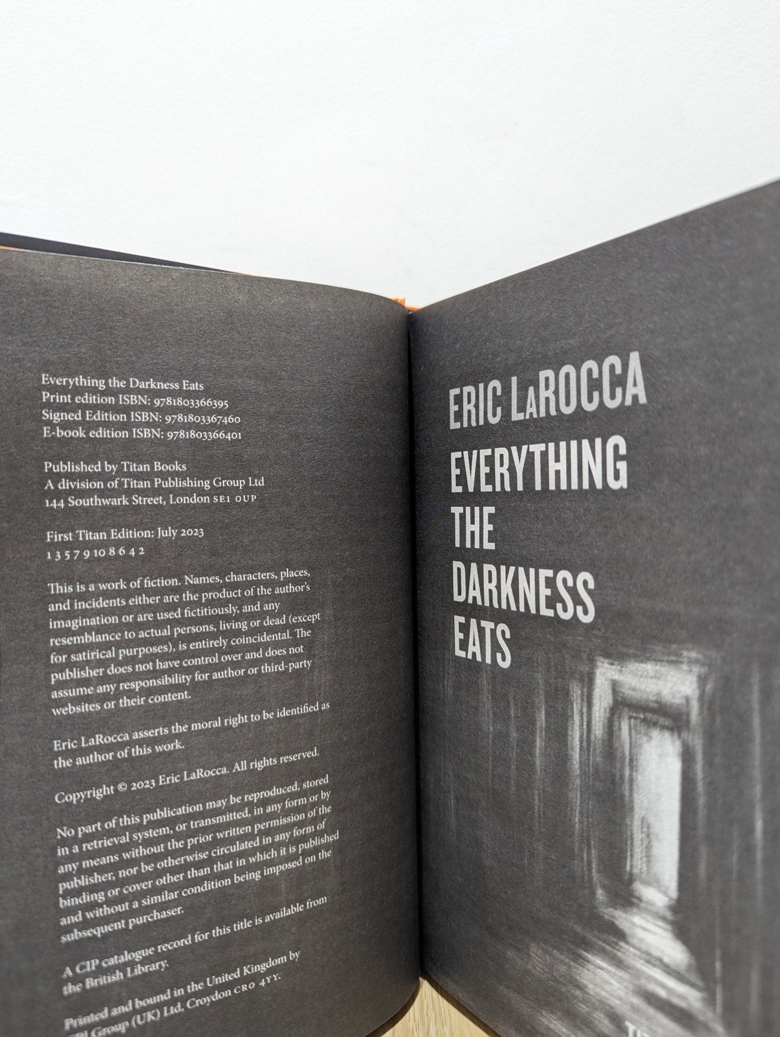 Everything the Darkness Eats by Eric LaRocca (Signed First Edition) - Fialta Books