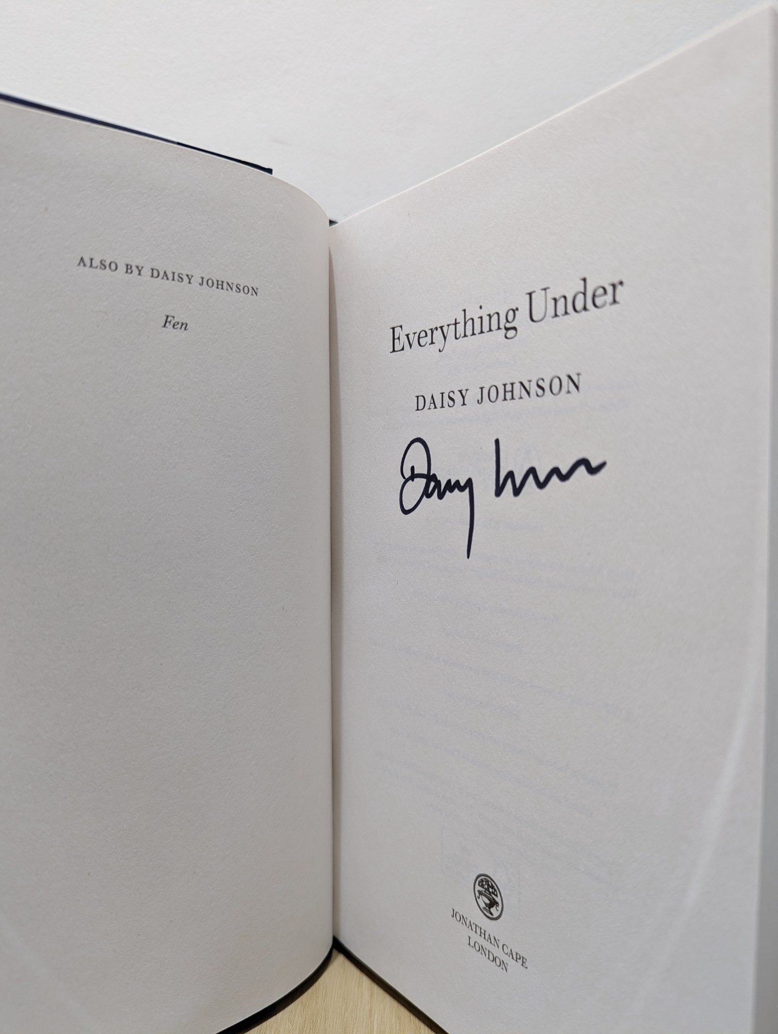 Everything Under by Daisy Johnson (Signed First Edition) - Fialta Books