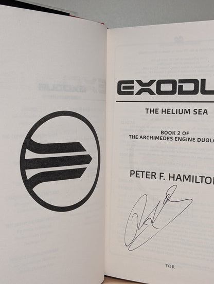 Exodus: Archimedes Engine Helium Sea by Peter F. Hamilton (Signed First Edition) - Fialta Books