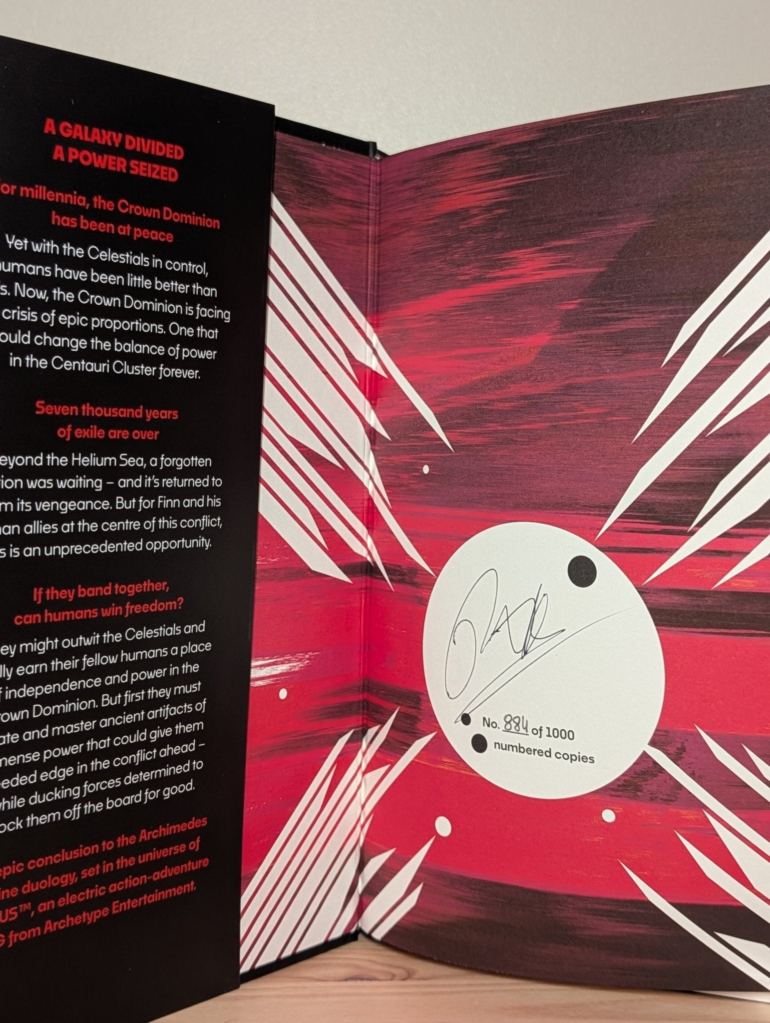 Exodus: Archimedes Engine; Helium Sea by Peter F. Hamilton (Signed Set with sprayed edges) - Fialta Books