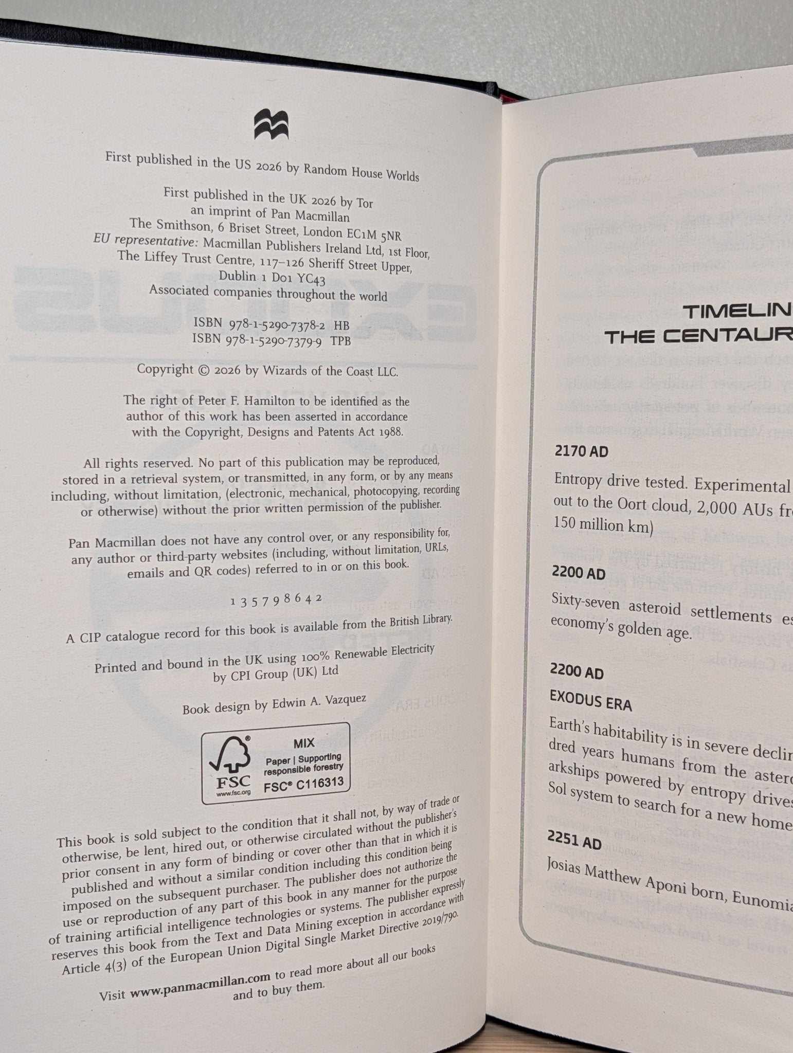 Exodus: Helium Sea by Peter F. Hamilton (Signed Numbered with sprayed edges) - Fialta Books
