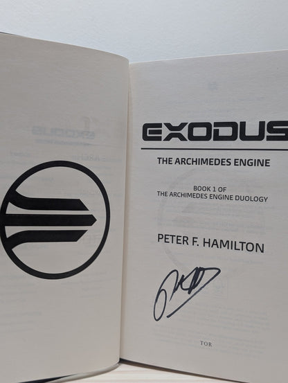 Exodus: The Archimedes Engine by Peter F. Hamilton (Signed First Edition) - Fialta Books