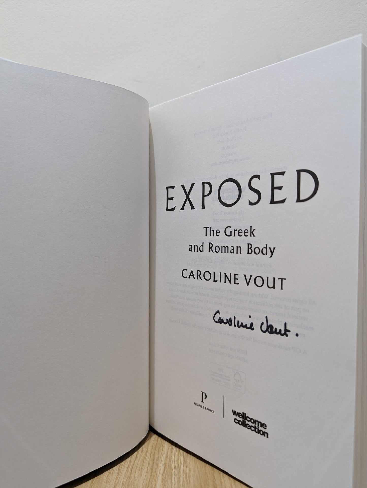 Exposed: The Greek and Roman Body by Caroline Vout (Signed First Edition) - Fialta Books
